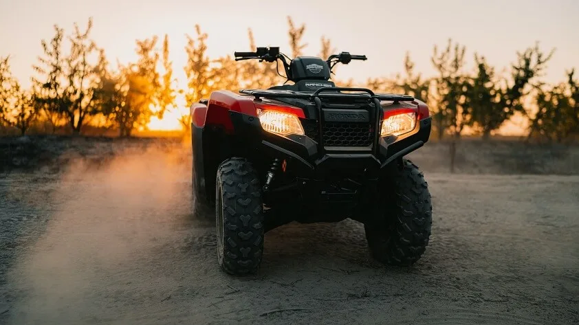 Red Honda Rancher ATV